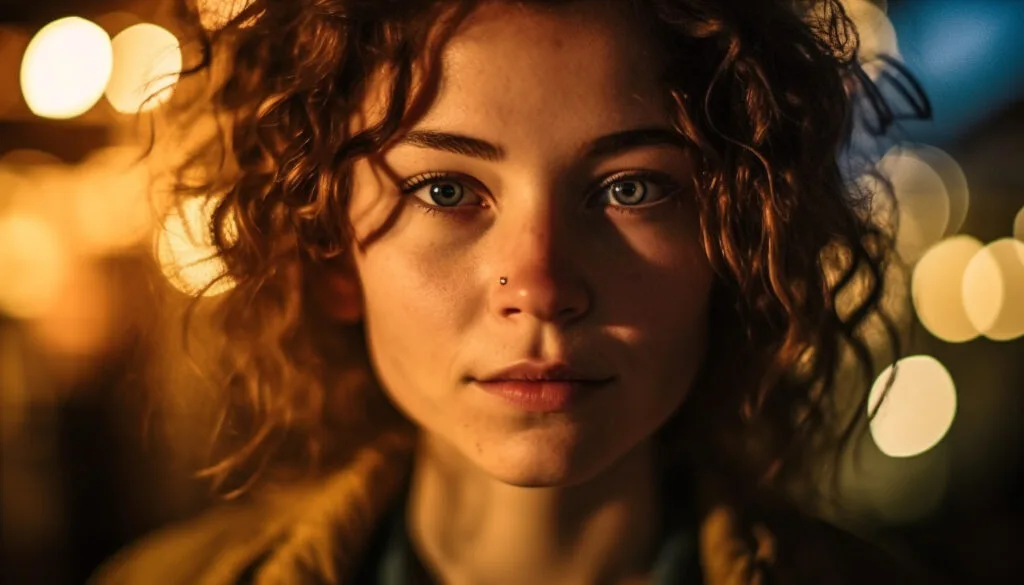 Portrait d'une femme souriante en extérieur
